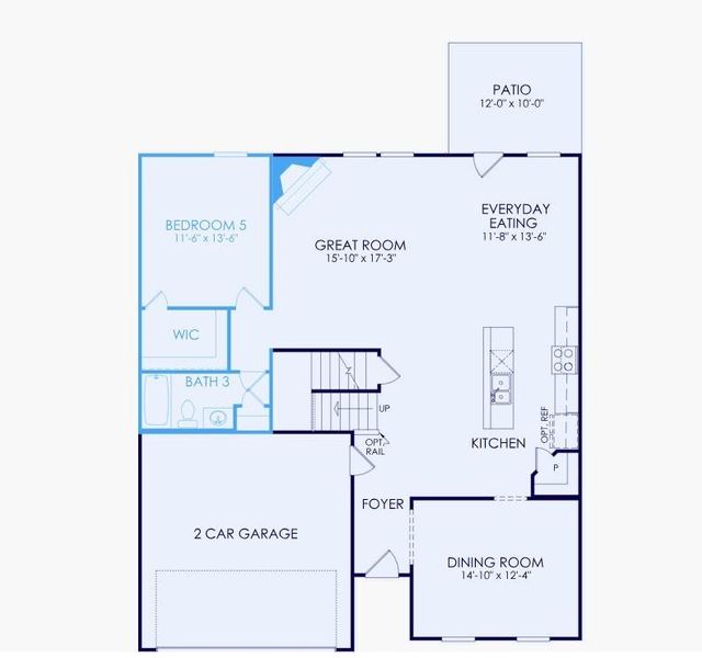 2D floor plan layout of this home in Anderson Point, McDonough, GA (Image 3).