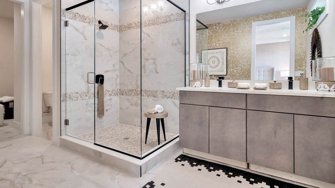 Furnished interior view inside a new home in Lagoon Residences at Epperson, Wesley Chapel (Image 17).