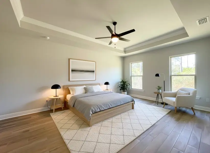 Front exterior of a new home in Iron Rock, Cantonment, FL, highlighting curb appeal (Image 5).