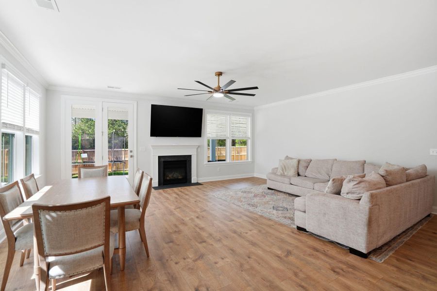 Furnished interior view inside a new home in Tidewater at Lakes of Cane Bay, Summerville (Image 43).