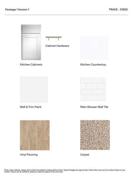 Sample of building materials used in homes in Trace, San Marcos (Image 23).