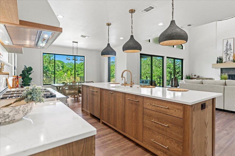 Furnished interior view inside a new home in , Wimberley (Image 4).