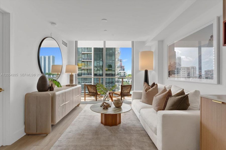 Furnished interior view inside a new home in , Miami (Image 15). Furnished interior view inside a new home in , Miami (Image 15).