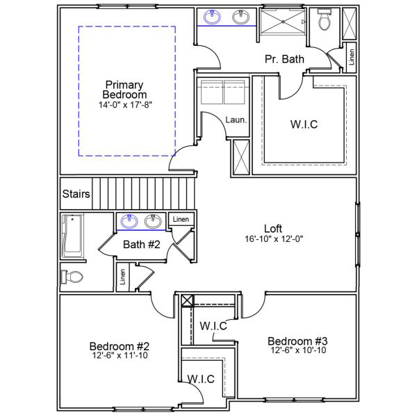 2D floor plan layout of this home in Braxton Place, Moore, SC (Image 3).