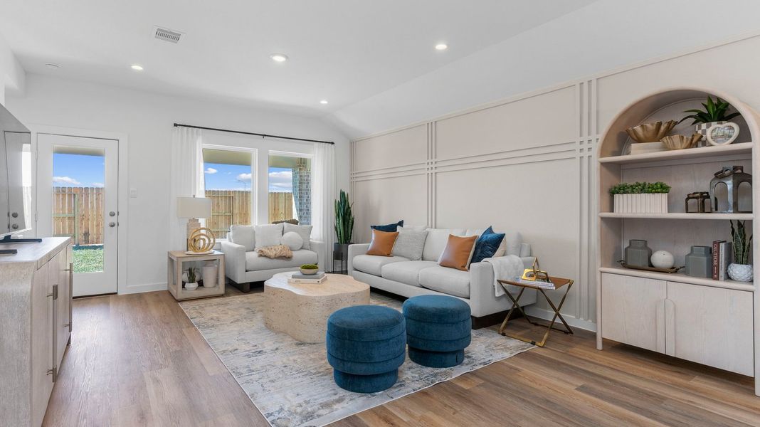 Representative furnished interior of a home built from the GAVEN by D.R. Horton in Canterra Creek 45' and 50' Homesites, Iowa Colony (Image 7). Representative furnished interior of a home built from the GAVEN by D.R. Horton in Canterra Creek 45' and 50' Homesites, Iowa Colony (Image 7).