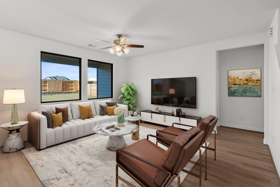 Furnished interior view inside a new home in Cedar Pointe, Crosby (Image 7).