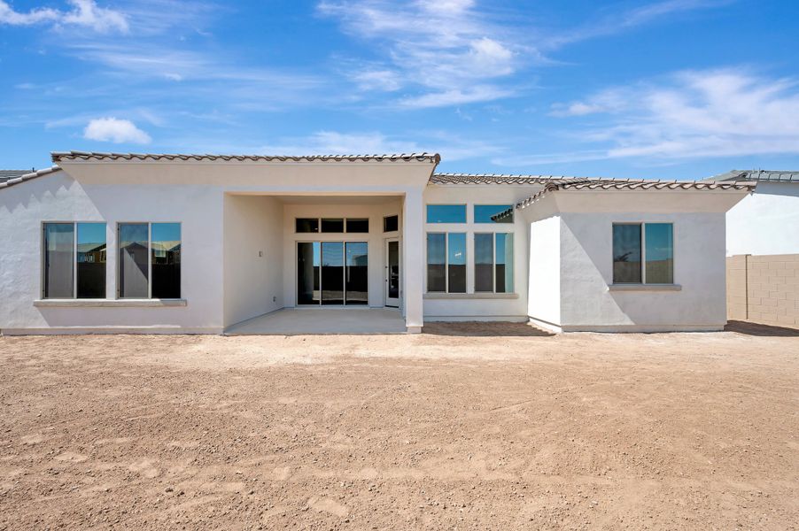 Exterior details and patio area of a home in Tamber at Soleo, San Tan Valley (Image 3).