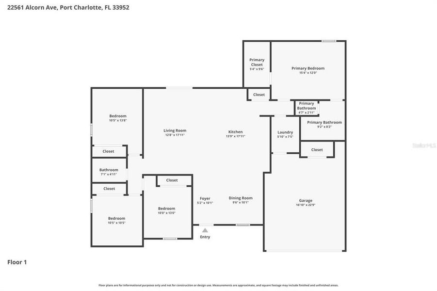 2D floor plan layout of this home in , Port Charlotte, FL (Image 5).