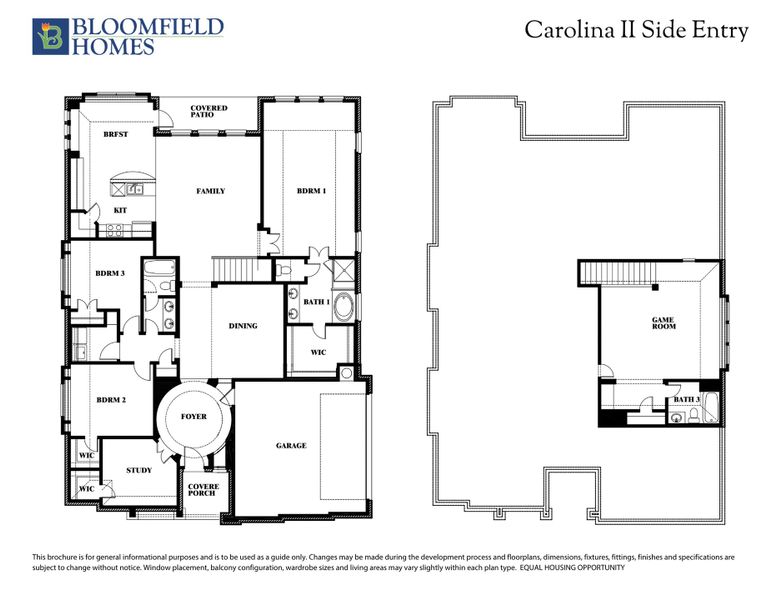 Carolina II Side Entry Floor Plan