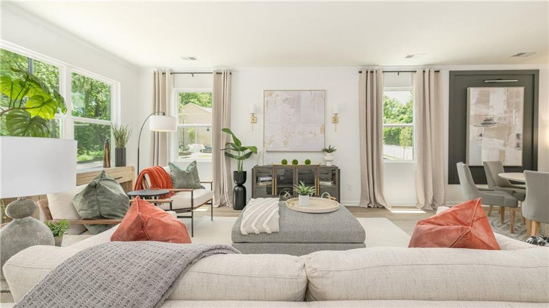 Furnished interior view inside a new home in Towns at Monroe, Atlanta (Image 13).