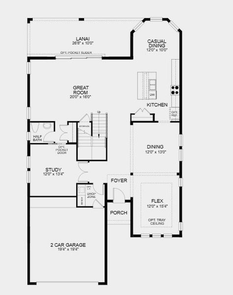 2D floor plan layout for the Barbados by Taylor Morrison in Palms at Coasterra, Palmetto, FL (Image 3). 2D floor plan layout for the Barbados by Taylor Morrison in Palms at Coasterra, Palmetto, FL (Image 3).