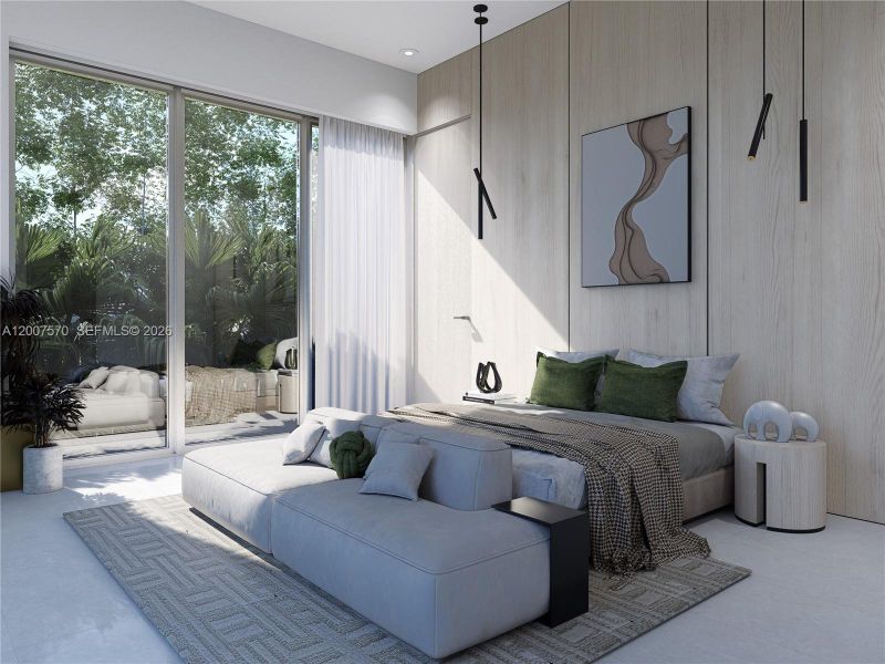 Furnished interior view inside a new home in , Miami Springs (Image 5).