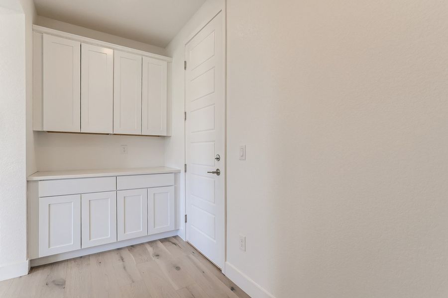 Mudroom in Cornell II plan at The Outlook at Southshore by Century Communities