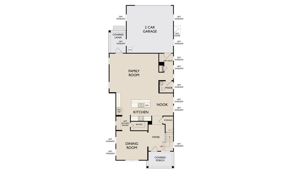 2D floor plan layout for the Chambord II by Ashton Woods in Weslyn Park, St. Cloud, FL (Image 4).