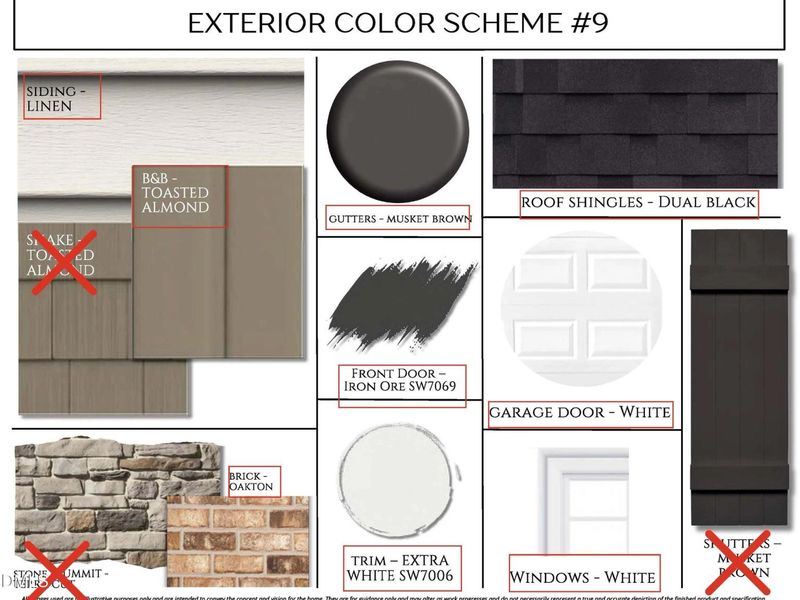 Sample of building materials used in homes in Retreat at North Main, Lillington (Image 22).
