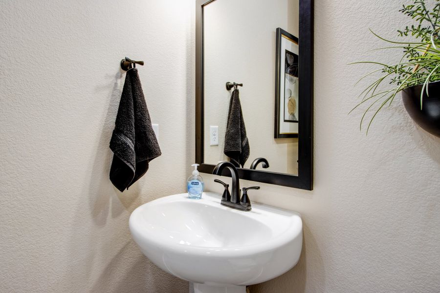 Close-up of interior finishes inside a home in Candelas Townhomes, Arvada (Image 17).