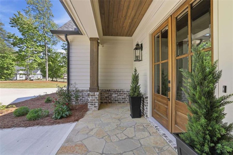 Exterior details and patio area of a home in , Clarkesville (Image 35).