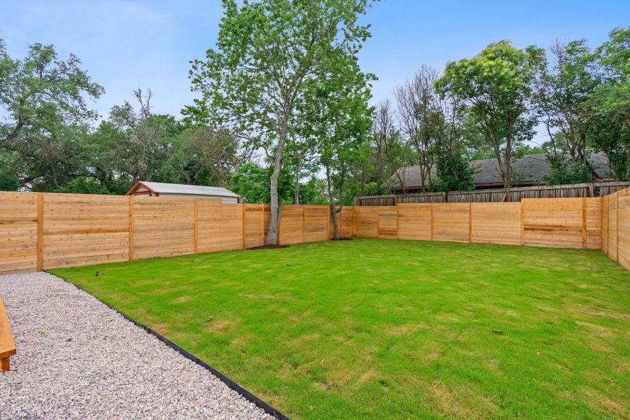 View of fenced backyard View of fenced backyard