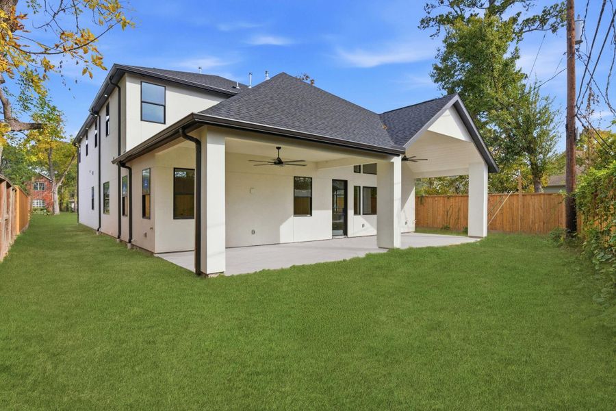 Exterior details and patio area of a home in , Houston (Image 27).