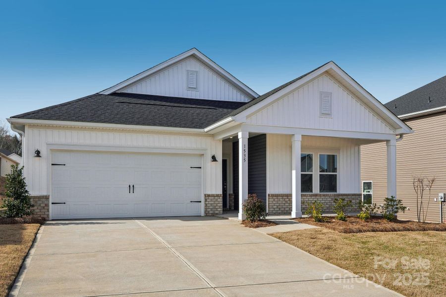 Front exterior of a new home in Harper Landing, Stanley, NC, highlighting curb appeal (Image 27).