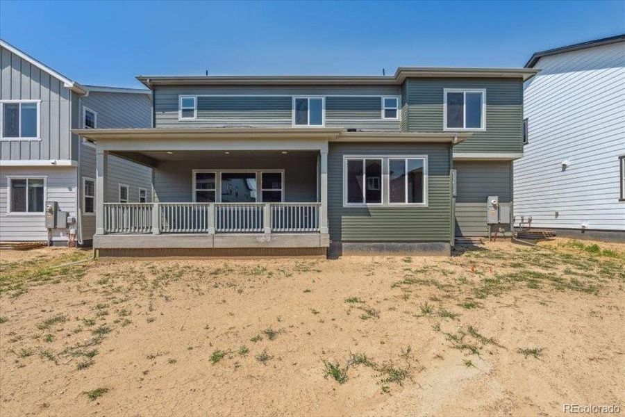 Exterior details and patio area of a home in Prestige Collection at Parkdale Commons, Lafayette (Image 3).