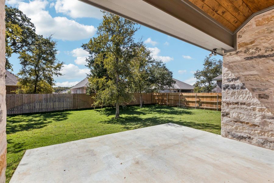 Exterior details and patio area of a home in Drake's Landing, Salado (Image 19).