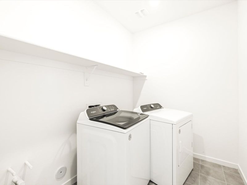 Laundry Room in the Jubilee Floorplan at Bella Vista Trails