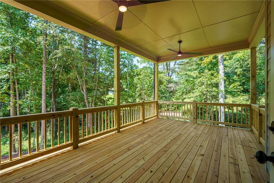 Exterior details and patio area of a home in Malone's Pond, Ball Ground (Image 32).