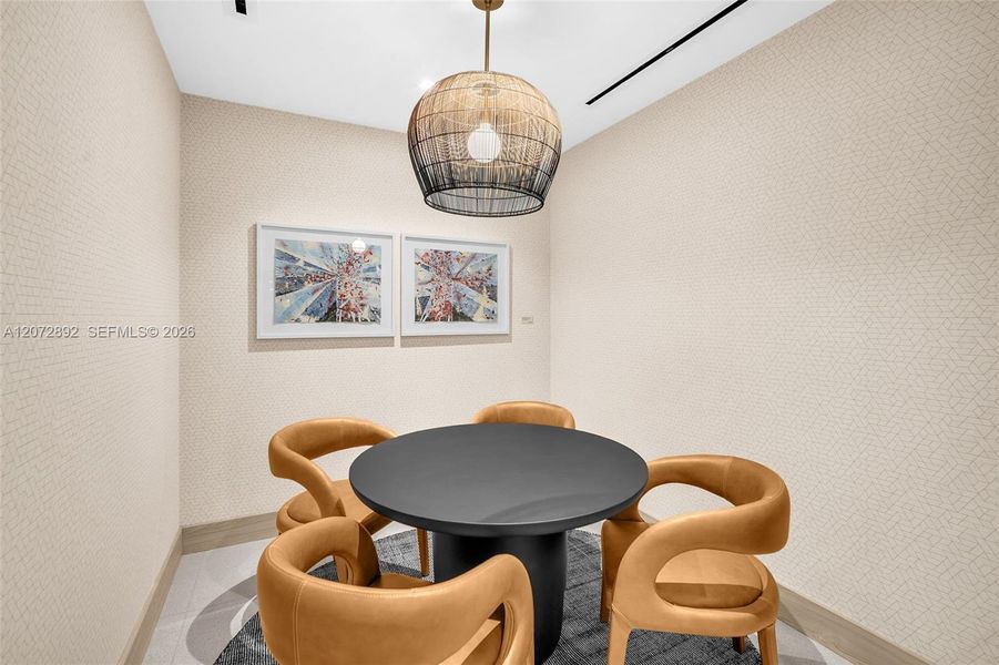 Furnished interior view inside a new home in , Miami (Image 12).