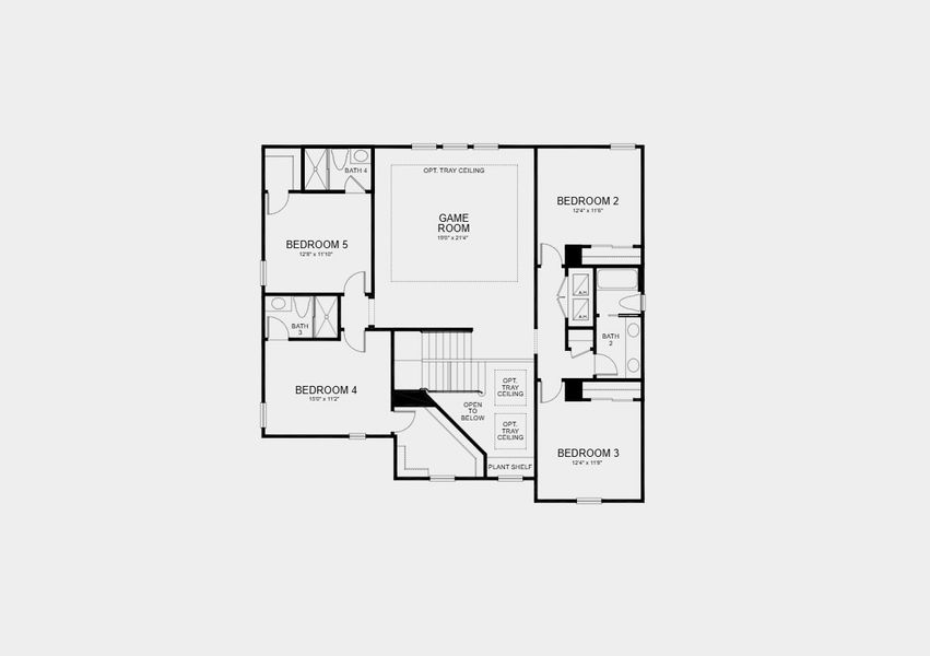 2D floor plan layout for the Sand Key by Taylor Morrison in Victoria Lakes, Odessa, FL (Image 4).