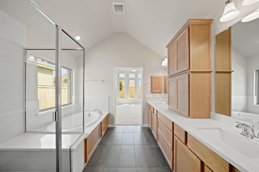 Furnished interior view inside a new home in Bridgeland 55', Cypress (Image 8). Furnished interior view inside a new home in Bridgeland 55', Cypress (Image 8).