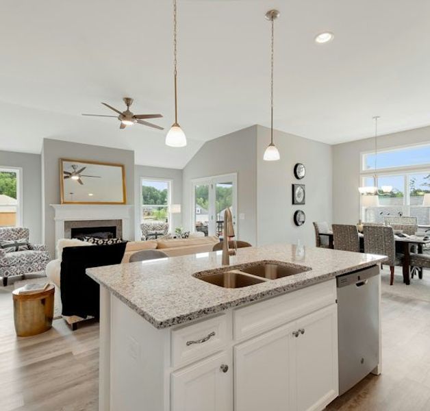 Representative furnished interior of a home built from the The Everleigh by Windsong Properties in Madeira, Acworth (Image 8).
