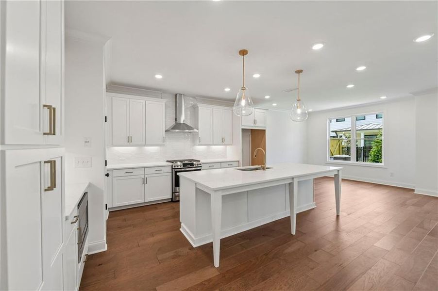 Furnished interior view inside a new home in , Buford (Image 11).