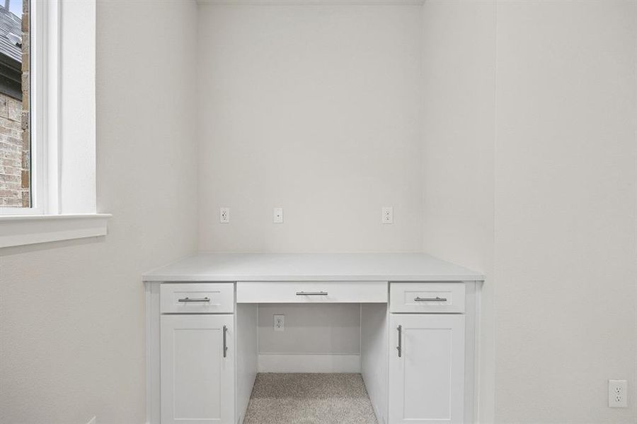 Desk in game room.