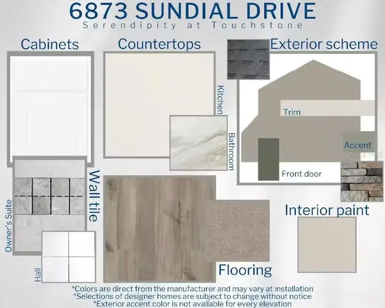 Sample of building materials used in homes in Touchstone, Lakeland (Image 5). Sample of building materials used in homes in Touchstone, Lakeland (Image 5).