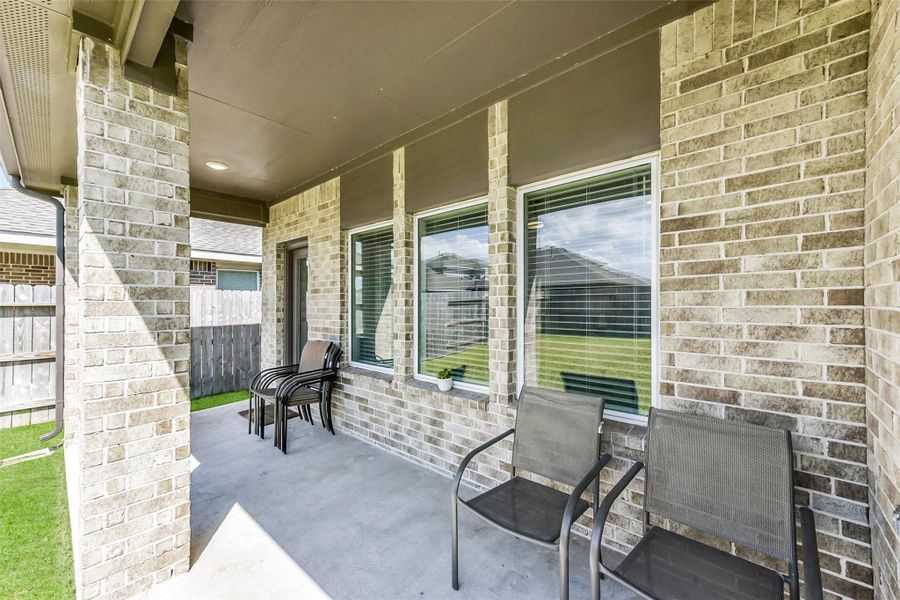 Exterior details and patio area of a home in Sunterra, Katy (Image 21). Exterior details and patio area of a home in Sunterra, Katy (Image 21).