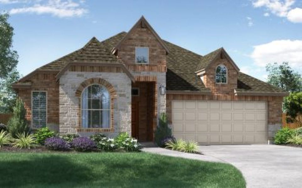 Representative exterior photo of a completed home built from the Carrollton by Pacesetter Homes in Creekview Meadows, Pilot Point, TX (Image 22). Representative exterior photo of a completed home built from the Carrollton by Pacesetter Homes in Creekview Meadows, Pilot Point, TX (Image 22).