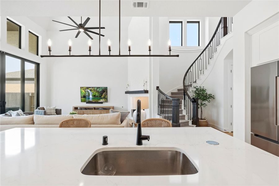 Furnished interior view inside a new home in Sienna, Missouri City (Image 14).