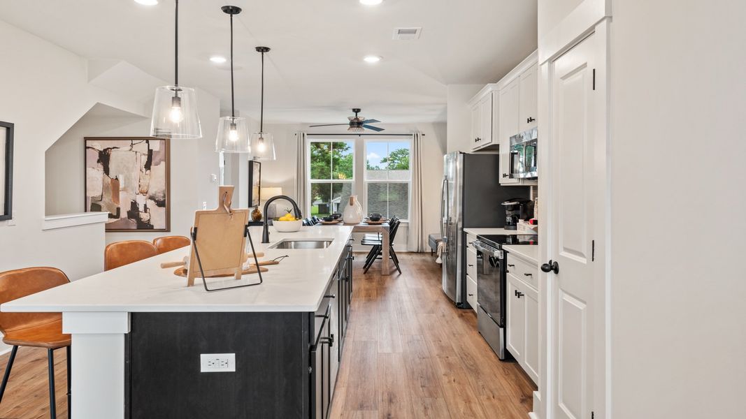 Representative furnished interior of a home built from the Jennings by DRB Homes in Clear Springs Townhomes, North Charleston (Image 8). Representative furnished interior of a home built from the Jennings by DRB Homes in Clear Springs Townhomes, North Charleston (Image 8).