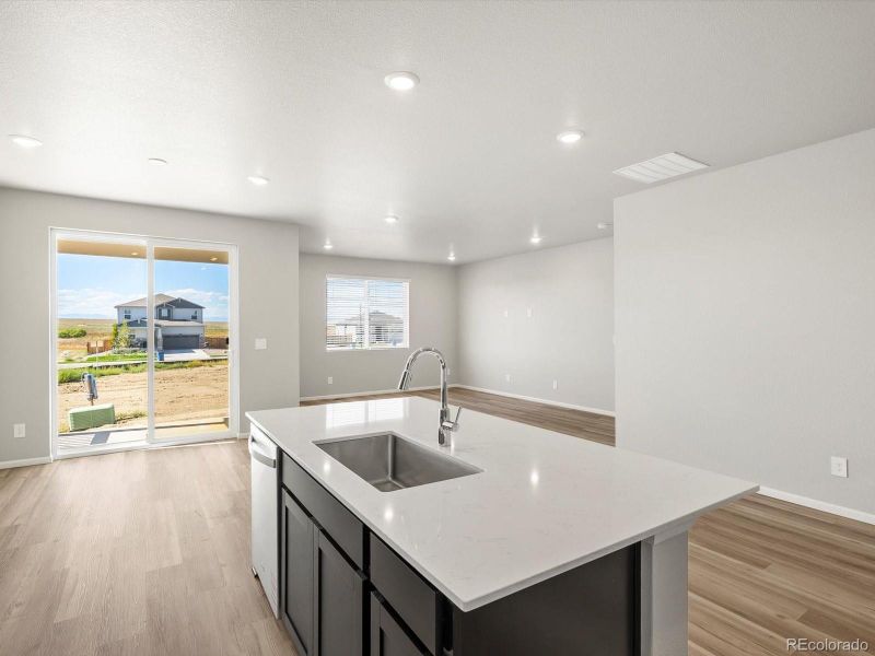 Furnished interior view inside a new home in Buffalo Highlands: The Canyon Collection, Commerce City (Image 9).