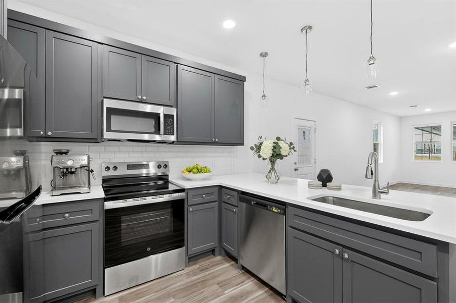 Furnished interior view inside a new home in , Dallas (Image 11).