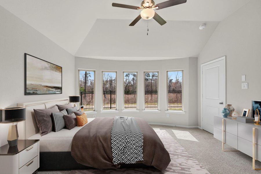 Furnished interior view inside a new home in Grand Central Park, Conroe (Image 9).