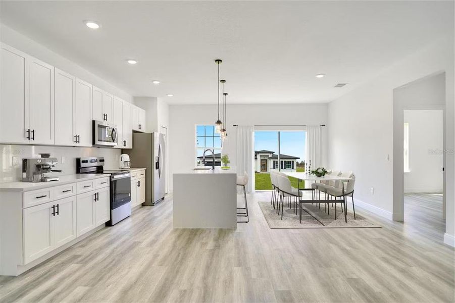 Furnished interior view inside a new home in , Dunnellon (Image 7).