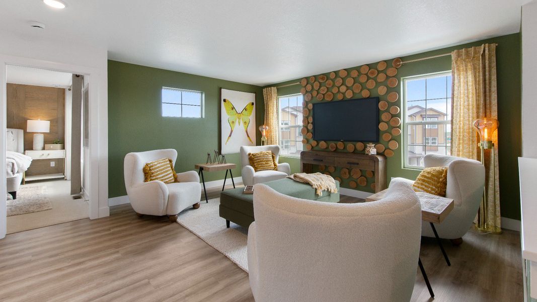 Furnished interior view inside a new home in Windler Single Family Homes, Aurora (Image 21). Furnished interior view inside a new home in Windler Single Family Homes, Aurora (Image 21).