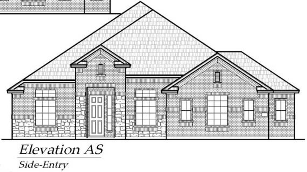 Exterior rendering of this home design in Lakeview Heights, Azle, TX (Image 6).