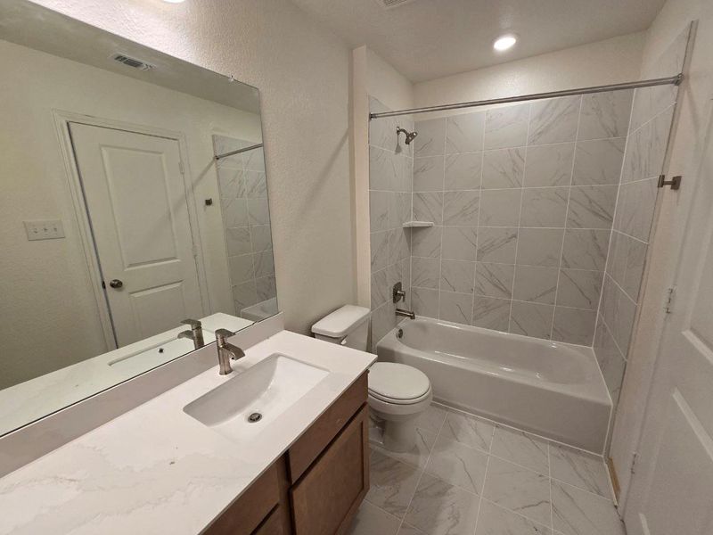 Furnished interior view inside a new home in Salerno - Heritage Collection, Round Rock (Image 5). Furnished interior view inside a new home in Salerno - Heritage Collection, Round Rock (Image 5).