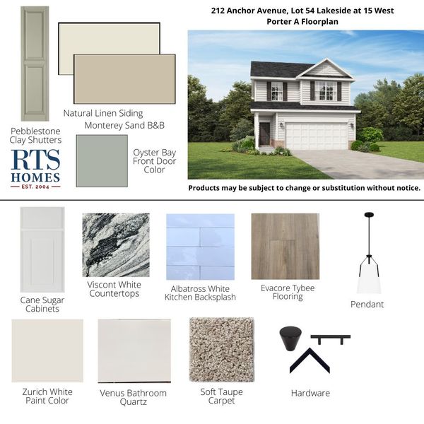 2D floor plan layout of this home in Lakeside at Fifteen West, Hinesville, GA (Image 4).