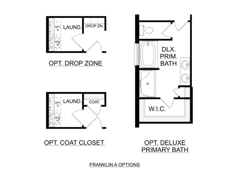 2D floor plan layout for the The Franklin D by Davidson Homes LLC in Bailey Park, Fayetteville, TN (Image 4).