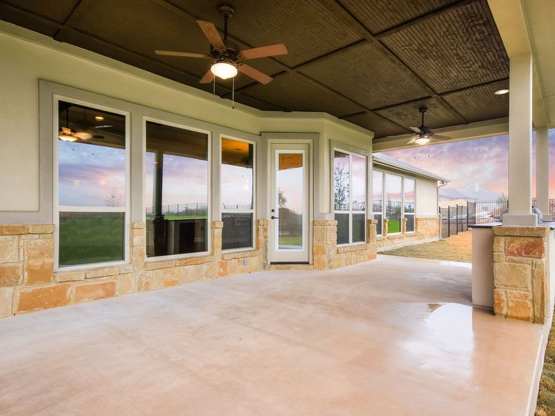 Representative exterior details of a home built from the Madera II by Giddens Homes in Scofield Farms Estates, Georgetown (Image 97).
