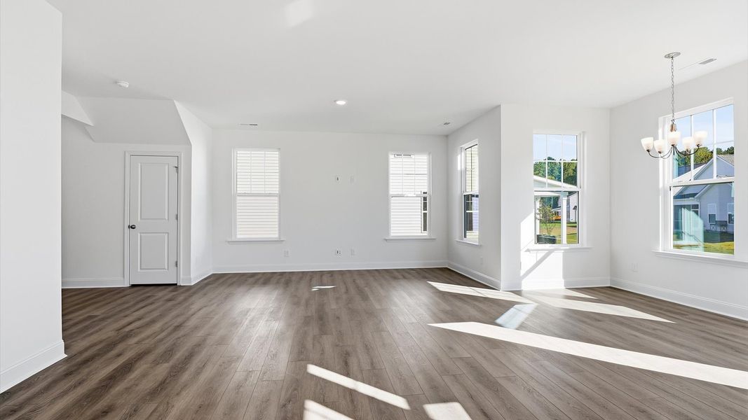 Furnished interior view inside a new home in Sidney Creek Single Family, Zebulon (Image 6).